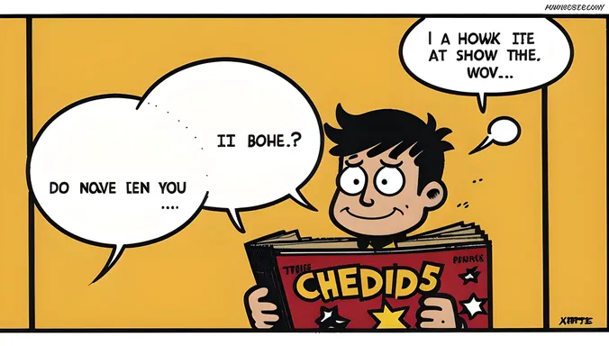 XX Comic Book Character with Speech Bubbles