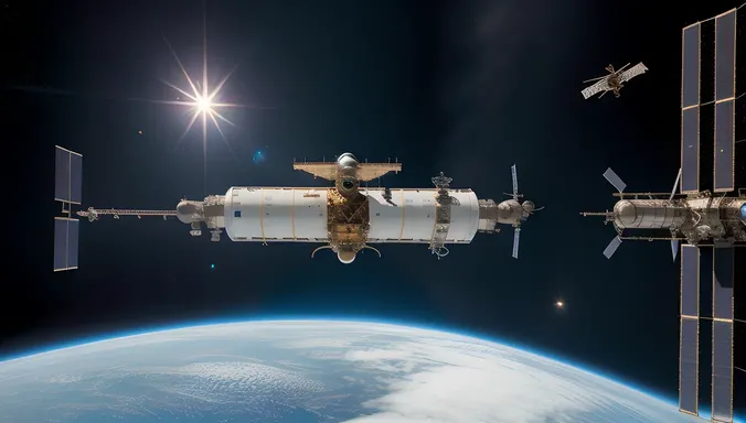XX Logo on Futuristic Space Station