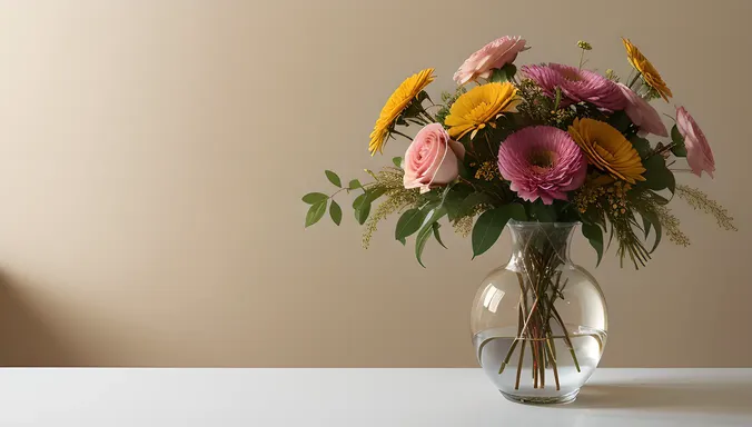 XX-Themed Flower Bouquet with Gradient Vase