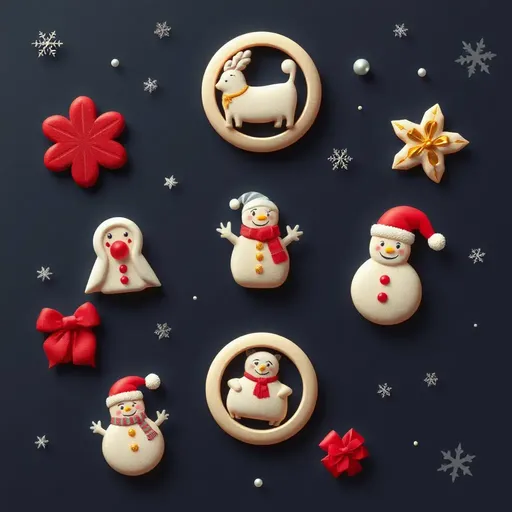 Xmas Icons: Festive Emblems of Joyful Celebrations