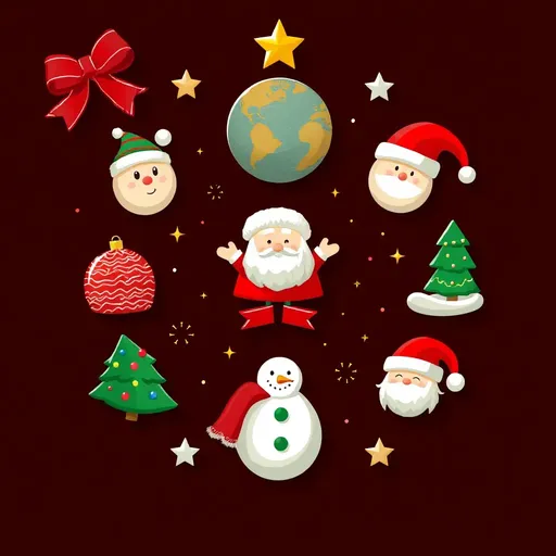 Xmas Icons: Unique Symbols of Holiday Cheer