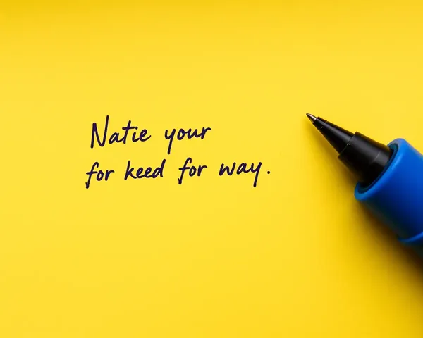 Yellow A4 Size Paper with Handwritten Note