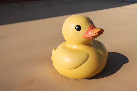 Yellow Rubber Duck in Yellow Yyyy