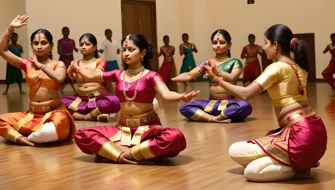 Young Girls Learn Mohiniyattam from Experienced Guru