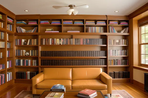 yyyy-Shaped Bookshelf Filled with Books and Accessories