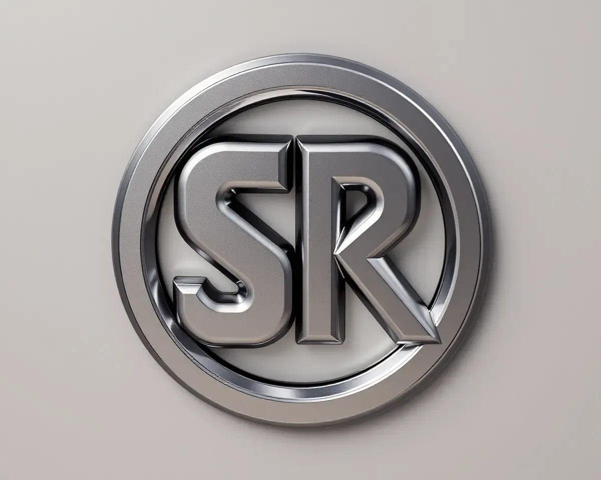 3D Metallic SRK Logo for Product Packaging