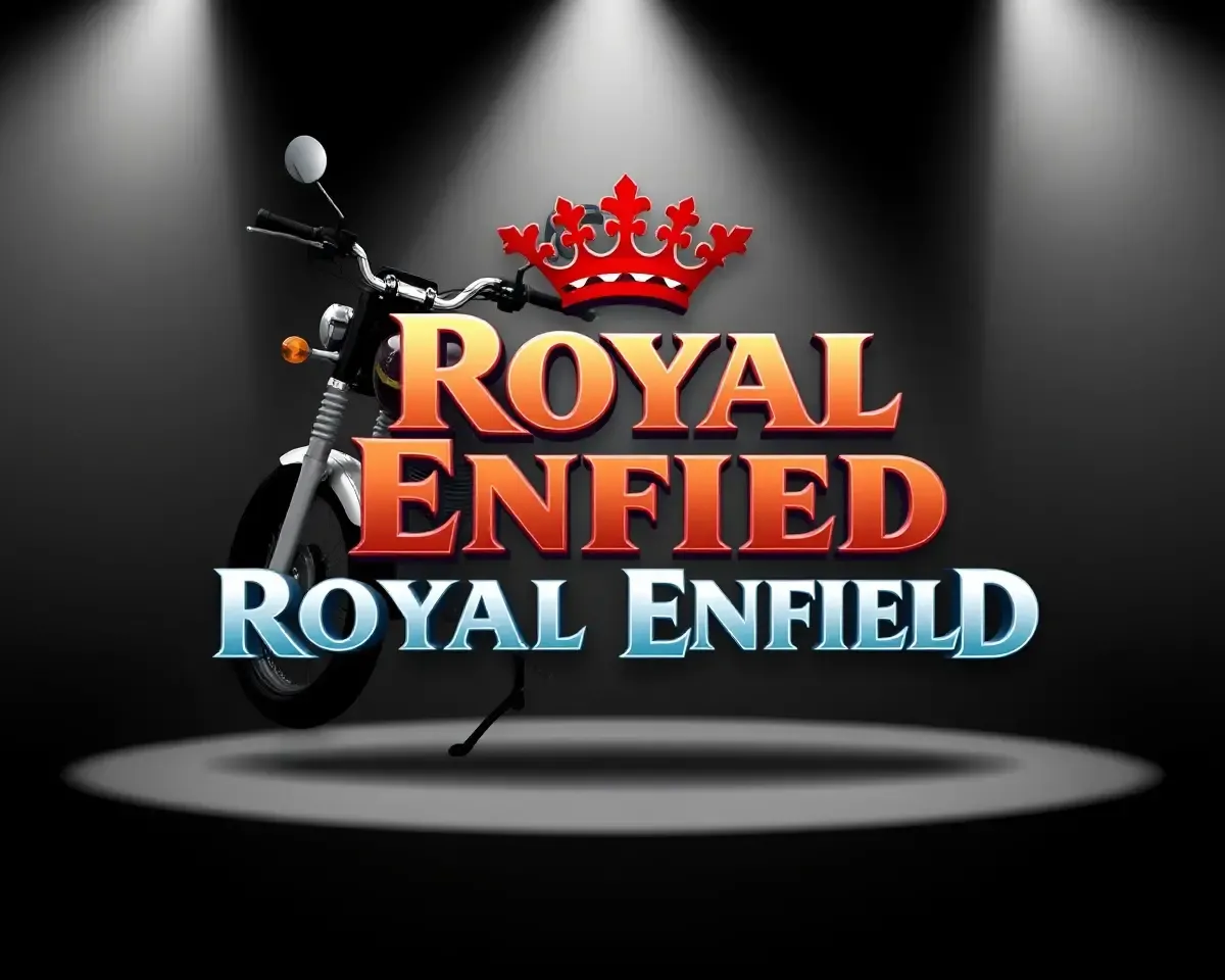3D Royal Enfield Logo Vector with Shading and Lighting Effects.