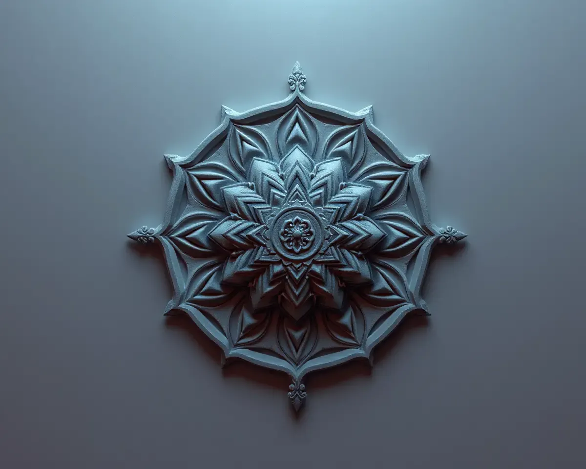 3D Shanku Chakra Rendering with Intricate Details
