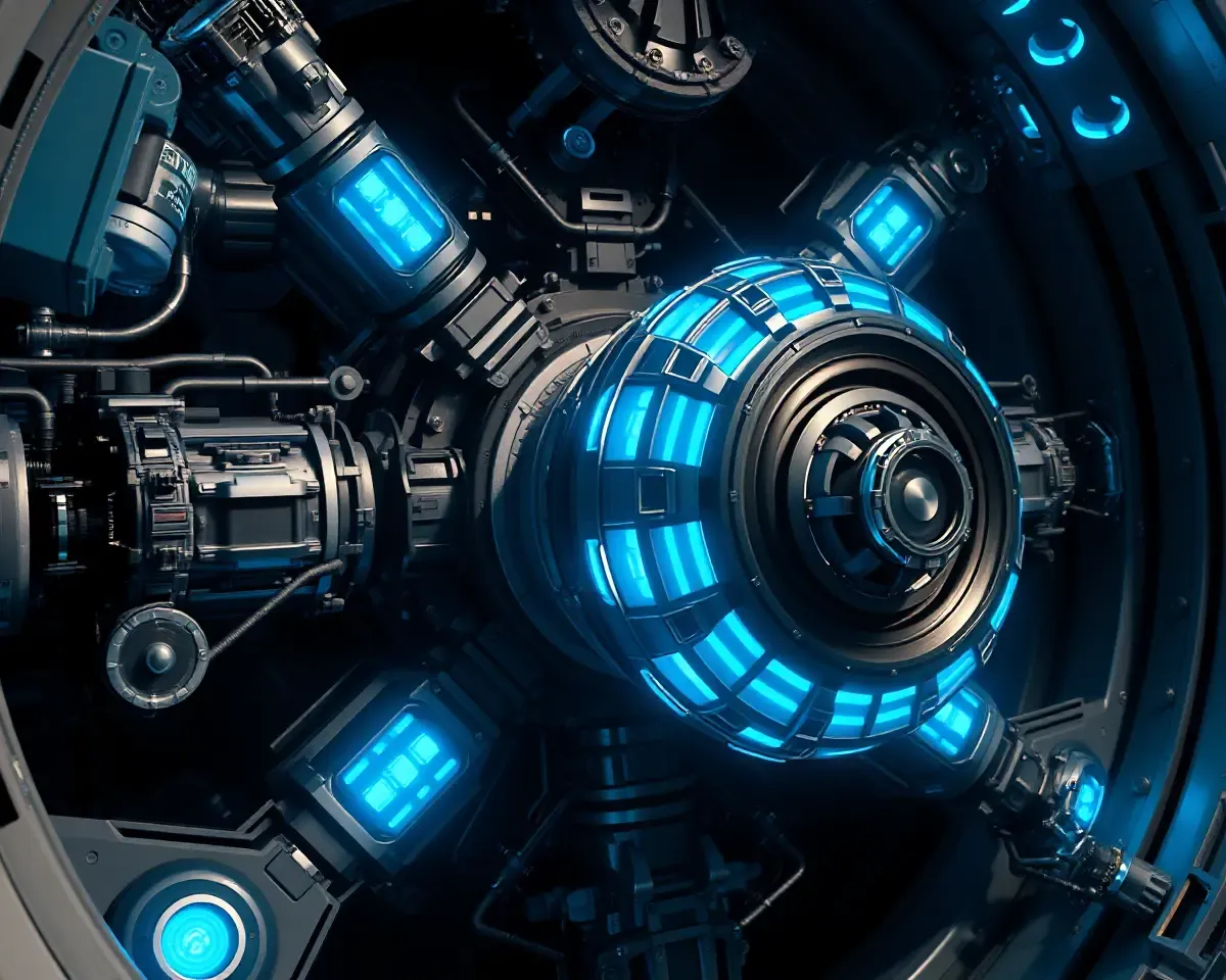 4K Rendering of Endeavour's Propulsion System with Glowing Lights