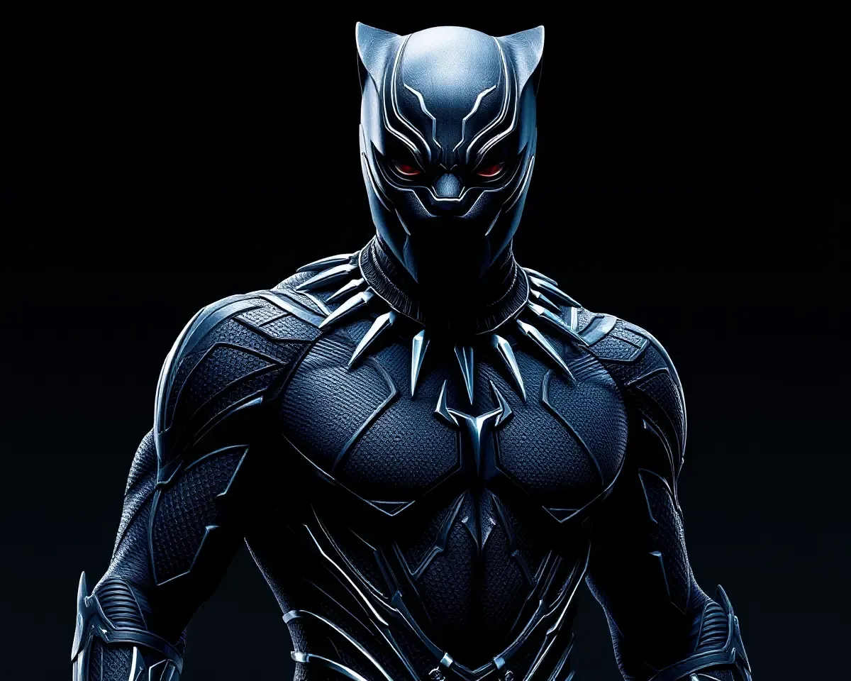 4K Wallpaper: Black Panther's Iconic Suit Details