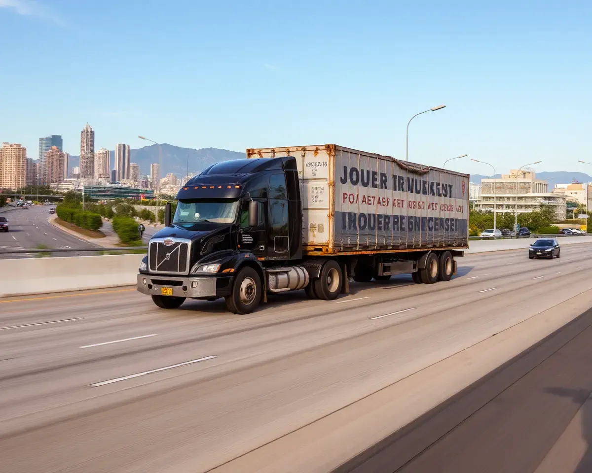4x4 Tractor-Trailer Hauls Massive Cargo Down Highway