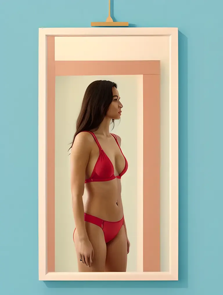AI-Enhanced Minimalist Undressing Scene Illustration