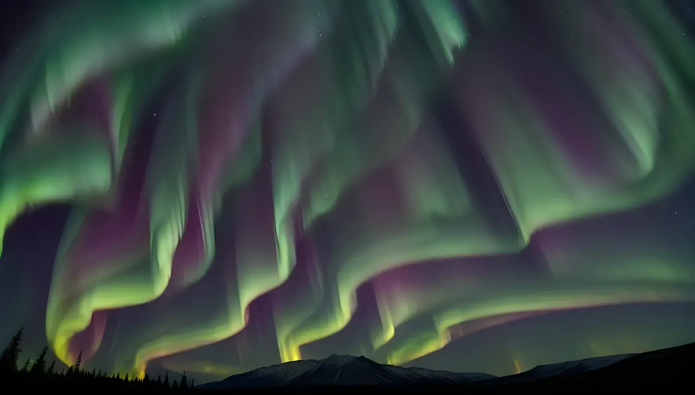 AI-Generated Aurora Borealis Night Sky Display
