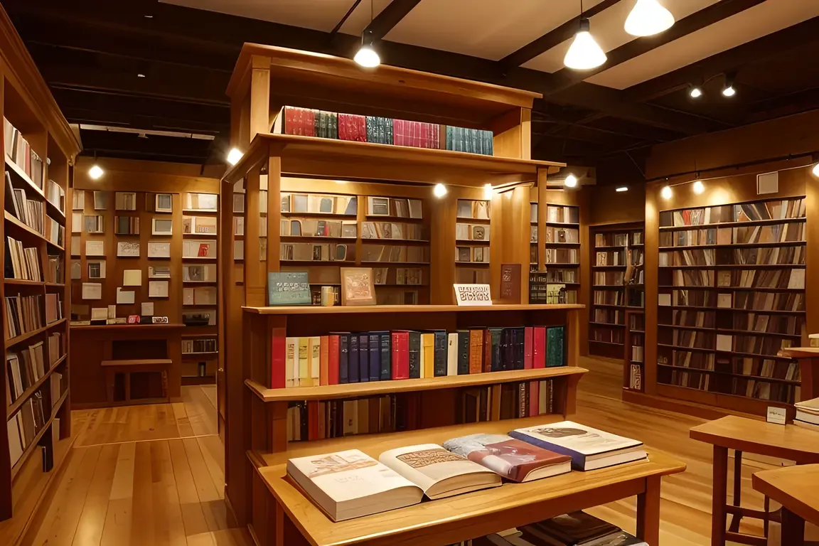 Alphabet Bookstore: Cozy Bookstore with Alphabet Shaped Books
