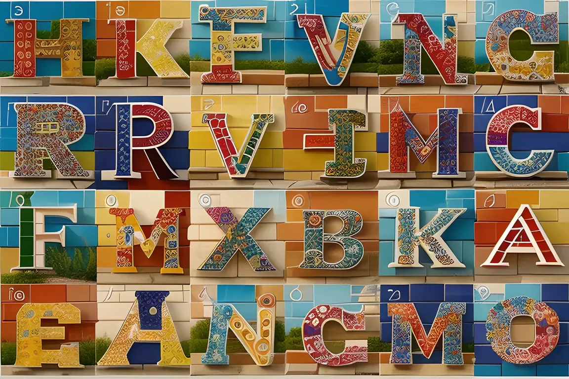 Alphabet Mosaic: Stunning Mosaic Artwork of Alphabet Tiles