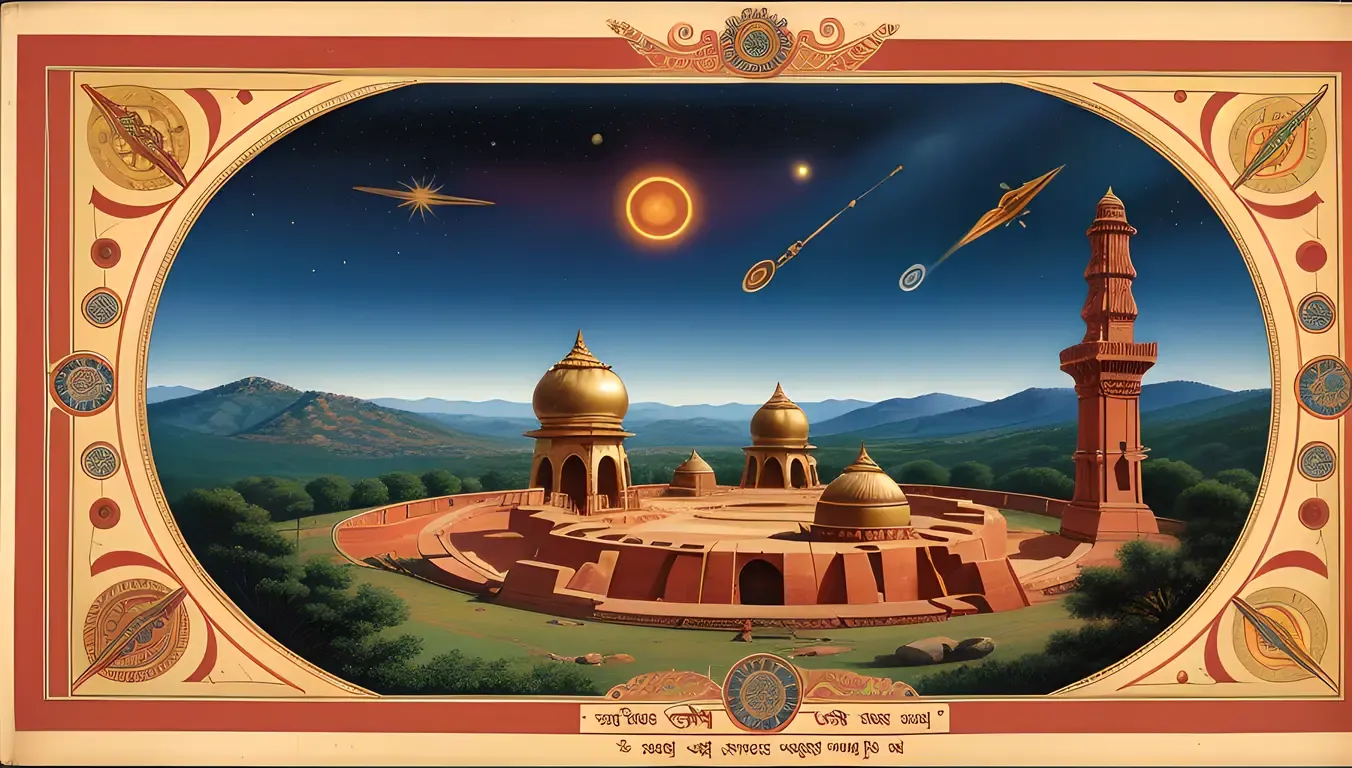 Ancient Indian Astronomical Observatory with Celestial Instruments