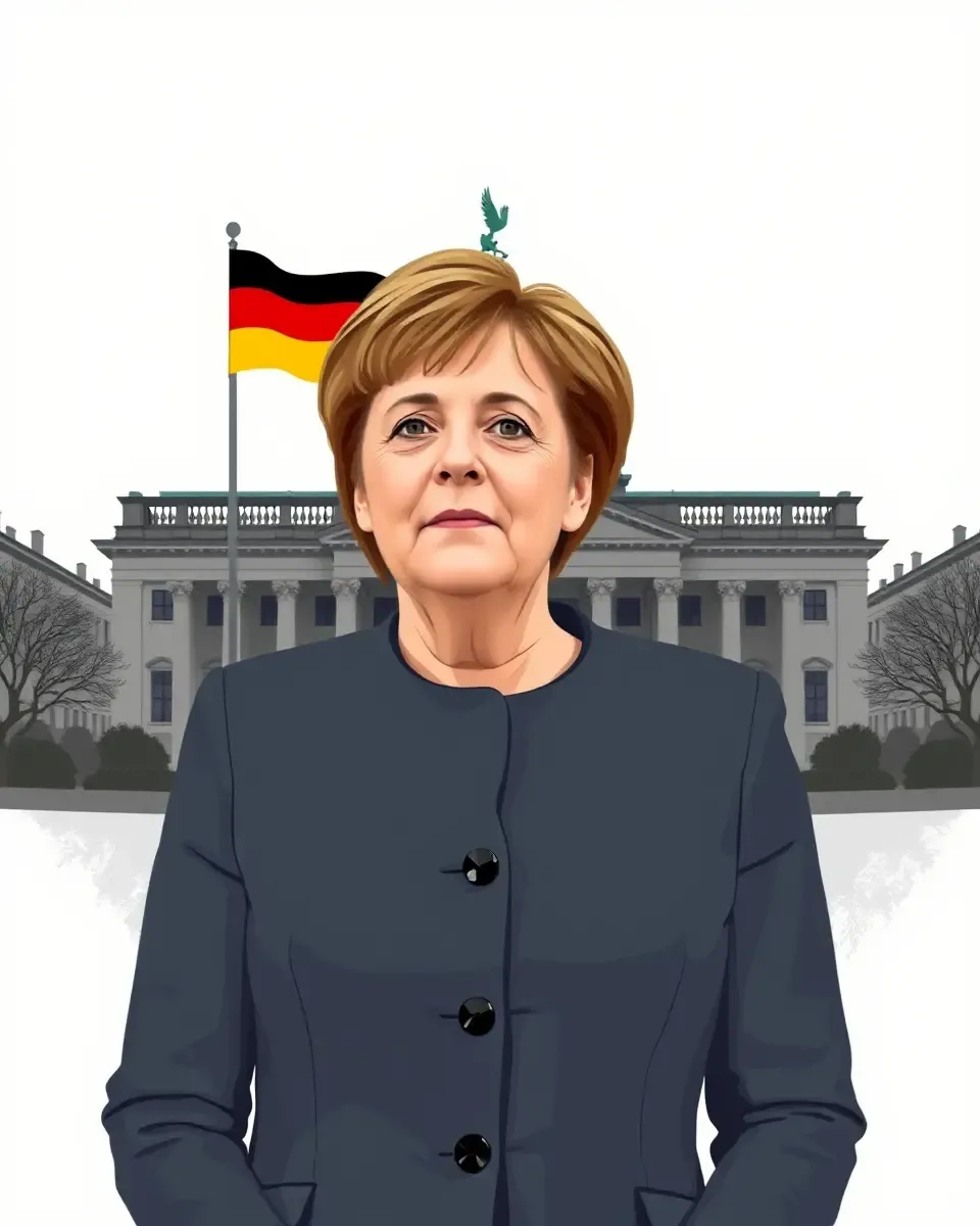 Angela Merkel: Germany's First Female Chancellor Standing in Berlin