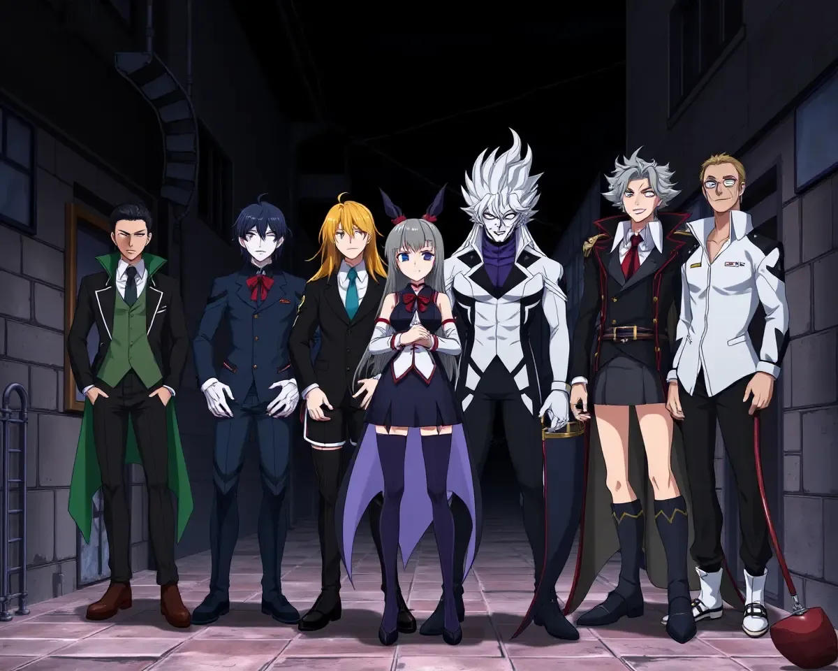 Anime Villain Team Unites in Dark Alley