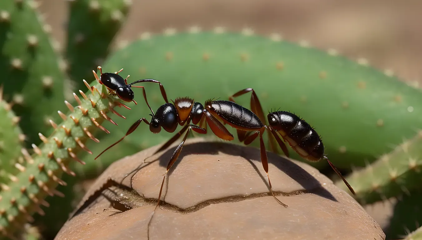 Ants Live on Symbiotic Cactus Species