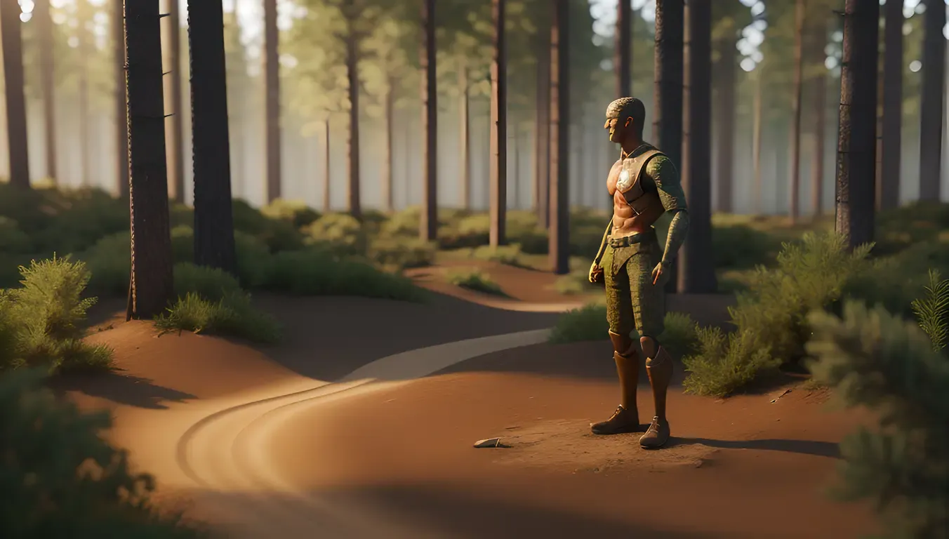 Authentic Figure in Natural Environment