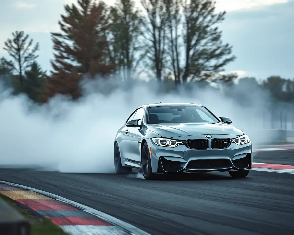 BMW M4 Racing Track Action 4K Wallpaper iPhone