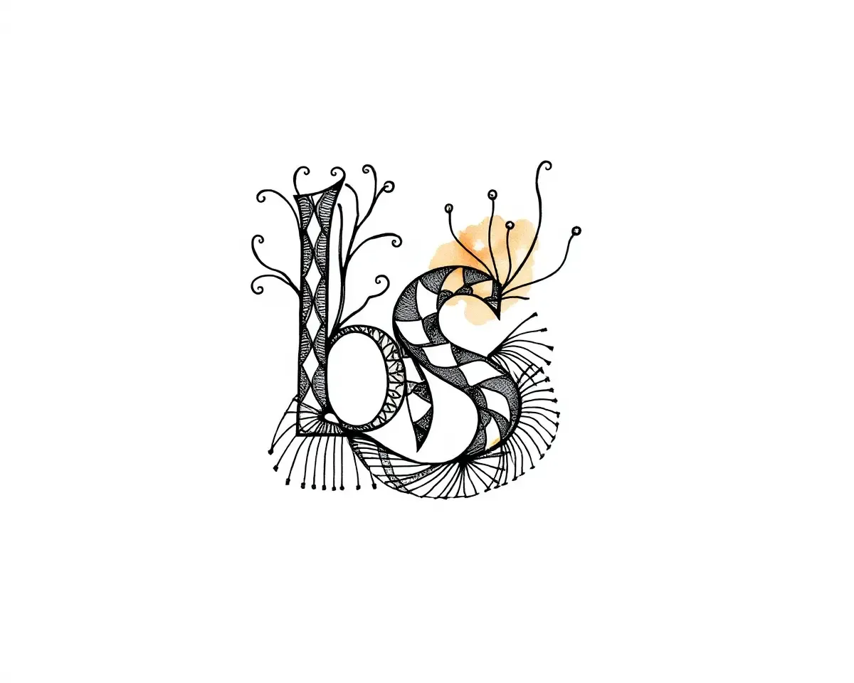 BSF Logo HD: Hand-Drawn Artistic Design with Intricate Lines and Patterns