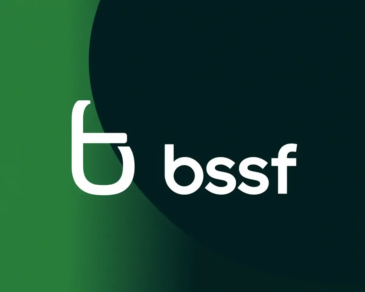 BSF Logo HD: Minimalist Simple Design with Bold 'B' and Gradient Effect