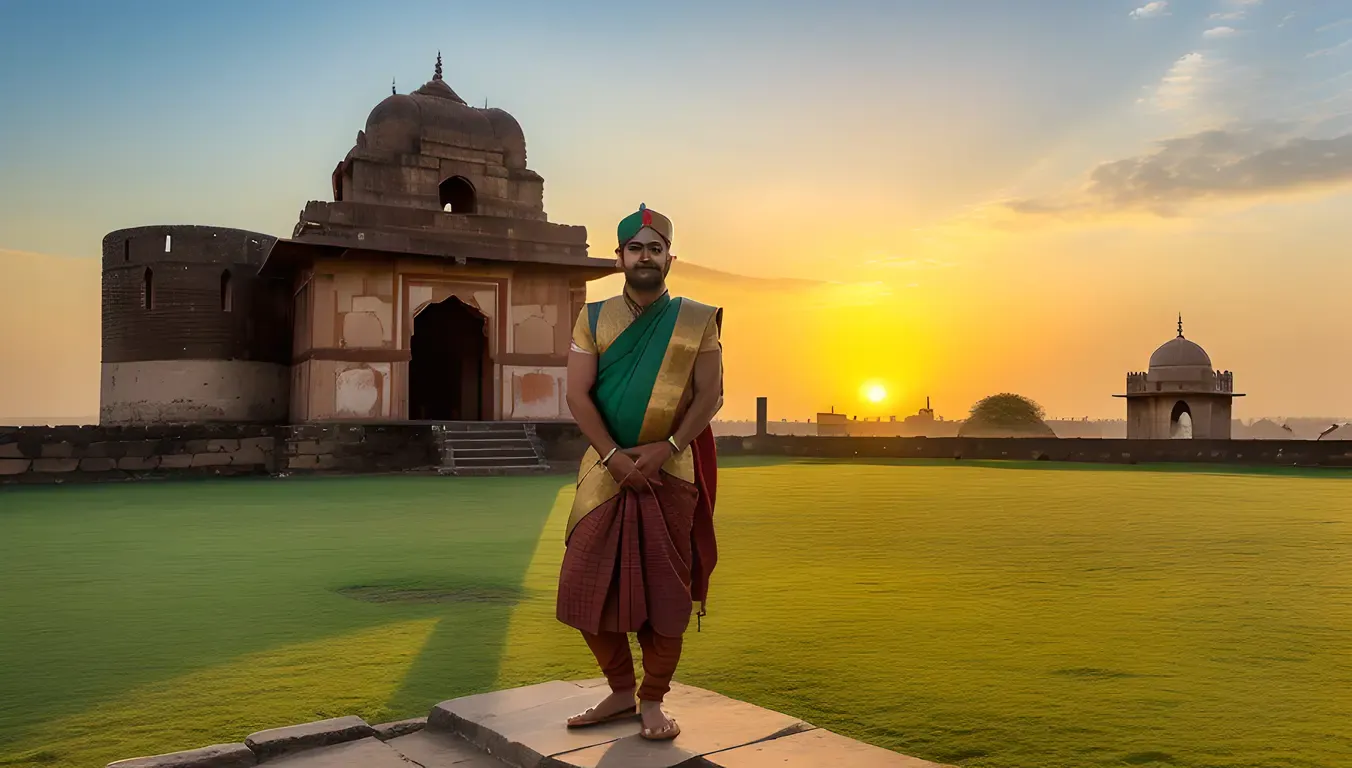 Bajirao I at Shani Shingnapur Fort with Sunset Glow