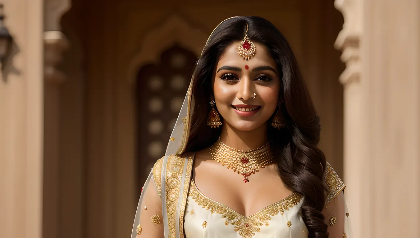 Beautiful Indian Girl Highlights Curvaceous Figure