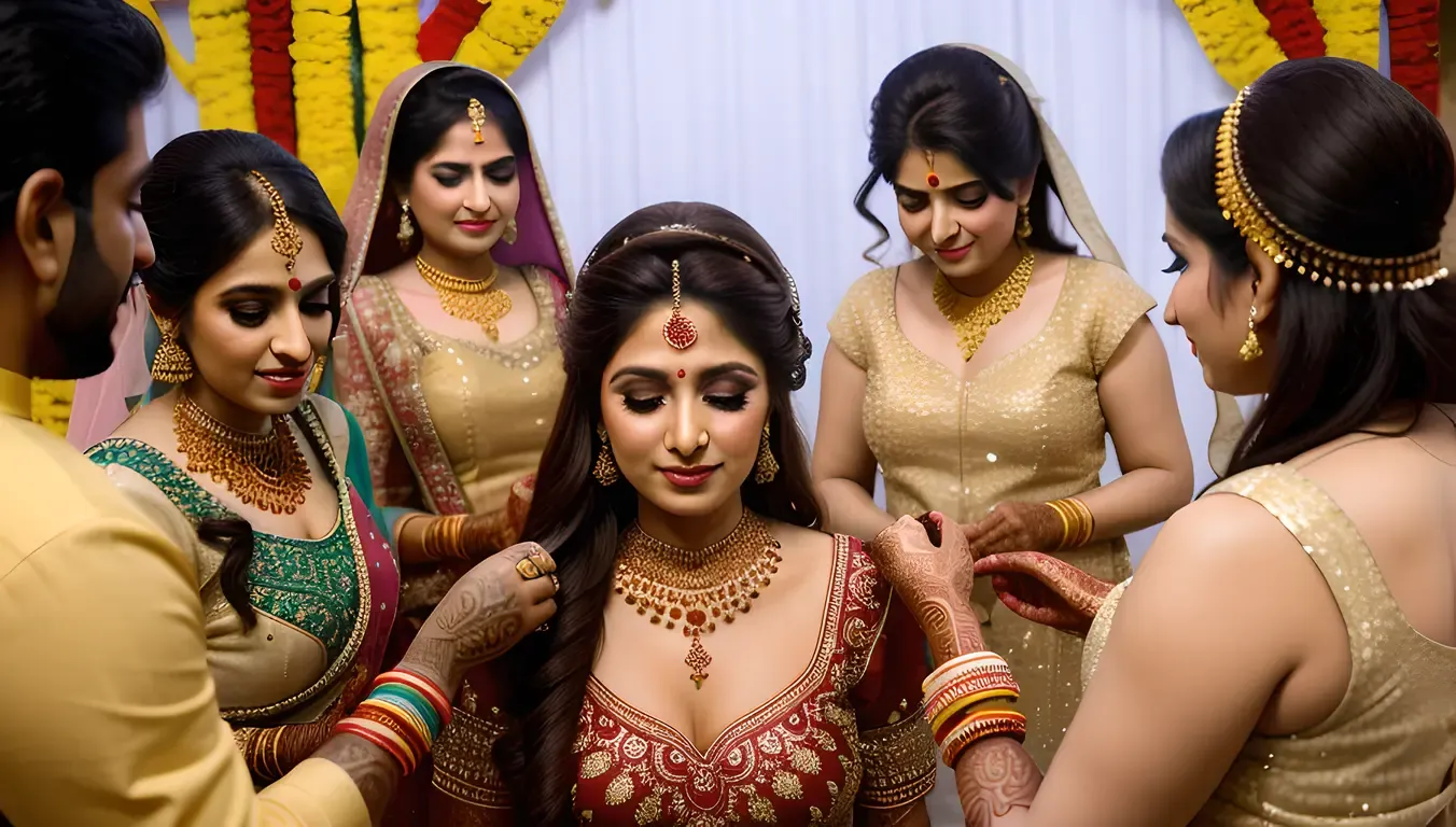 Behind-the-Scenes of Dulhan's Mehndi Ceremony.