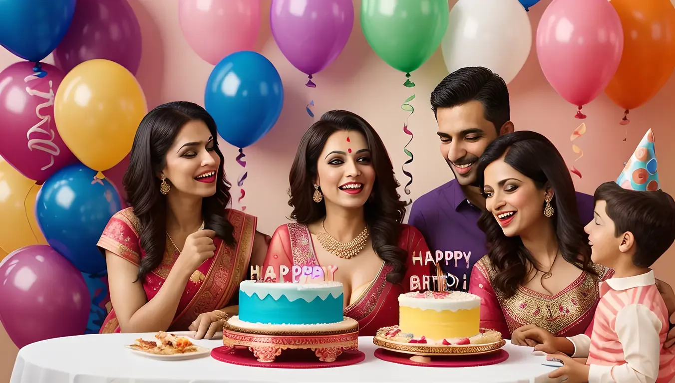 Bhabhi's Colorful Celebration with Family and Friends