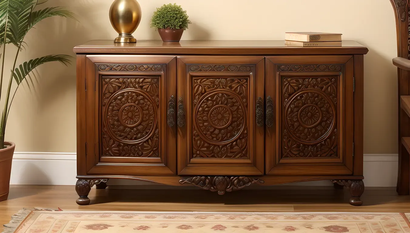 Bhabhi Inspired Home Decor Design with Wooden Cabinet