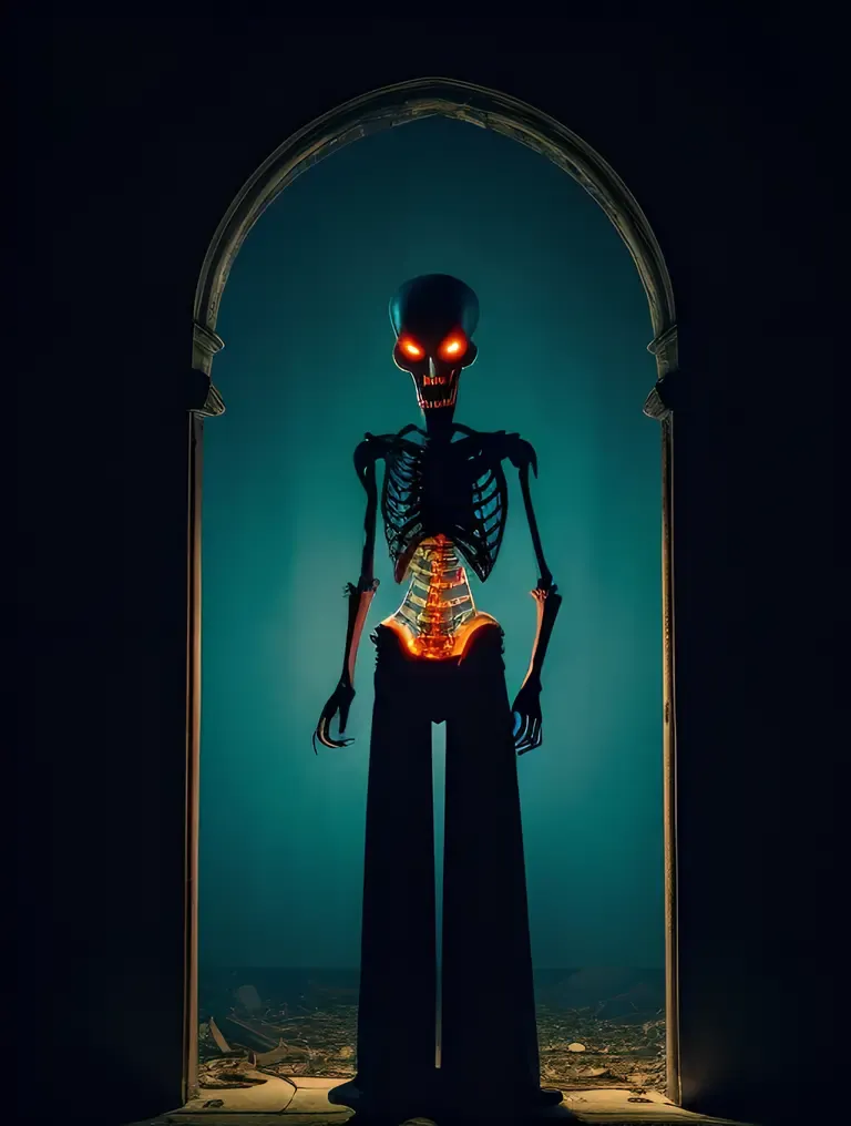 Bhoot Lurking in Shadows of Abandoned Mansion
