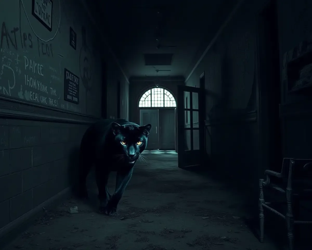 Black Panther Hunts Horror in Abandoned Asylum