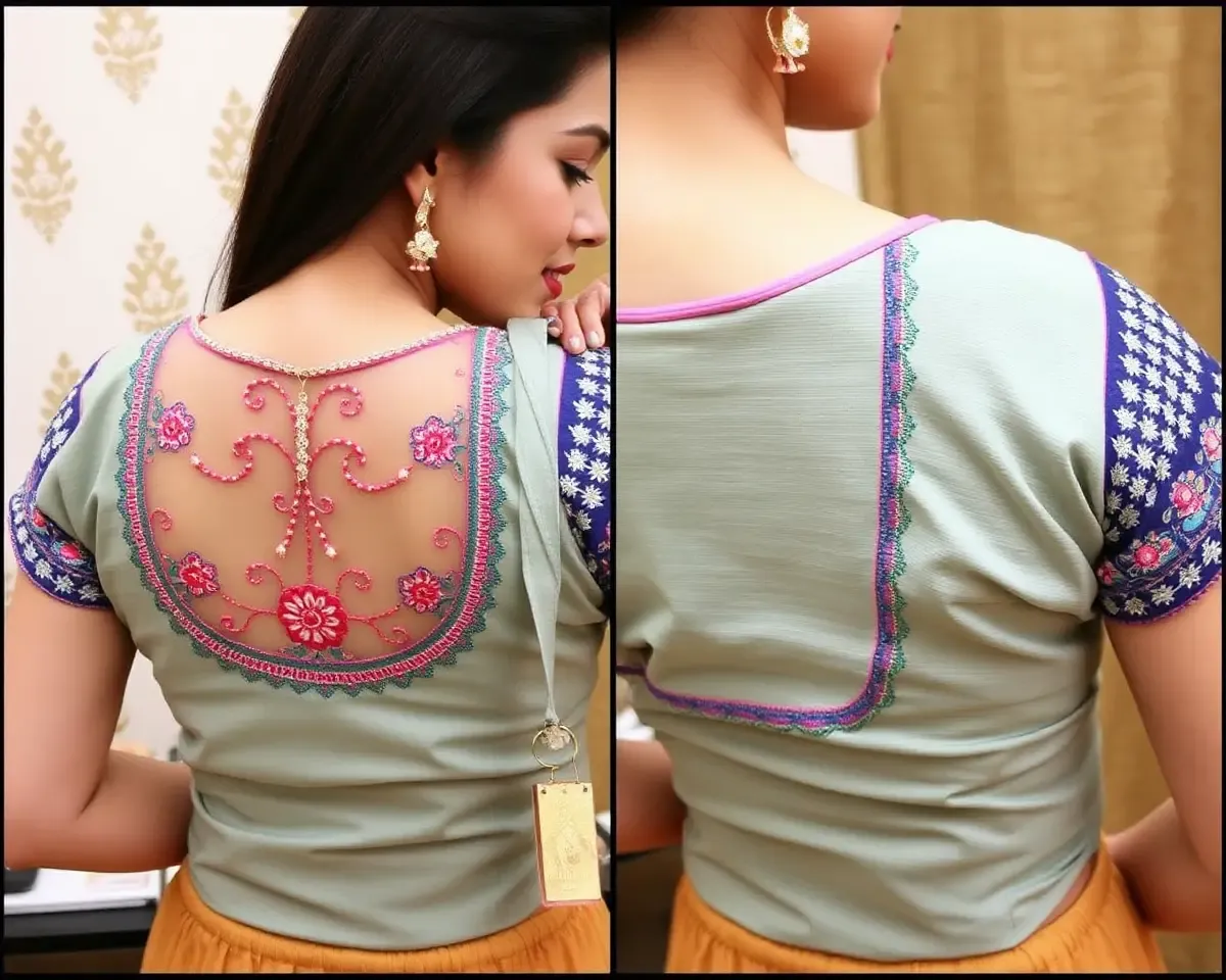 Blouse Back Neck Designs with Beautiful Images