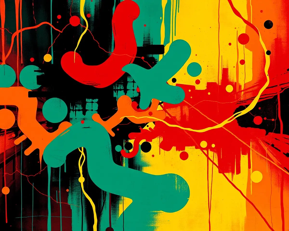 Bold Abstract Art Design Album Background 12x36 HD