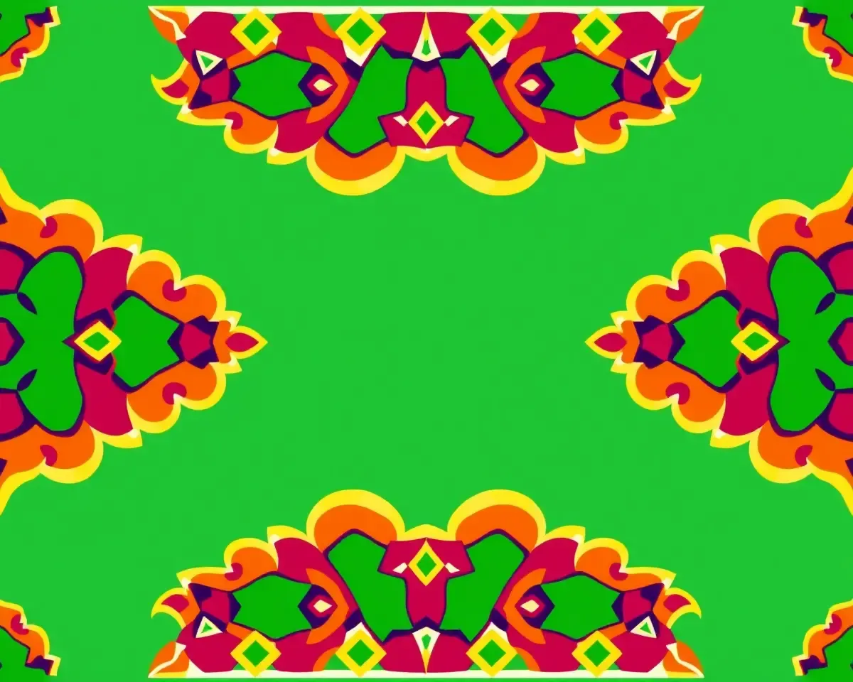 Bold Geometric Pattern Sambalpuri Border Design PNG
