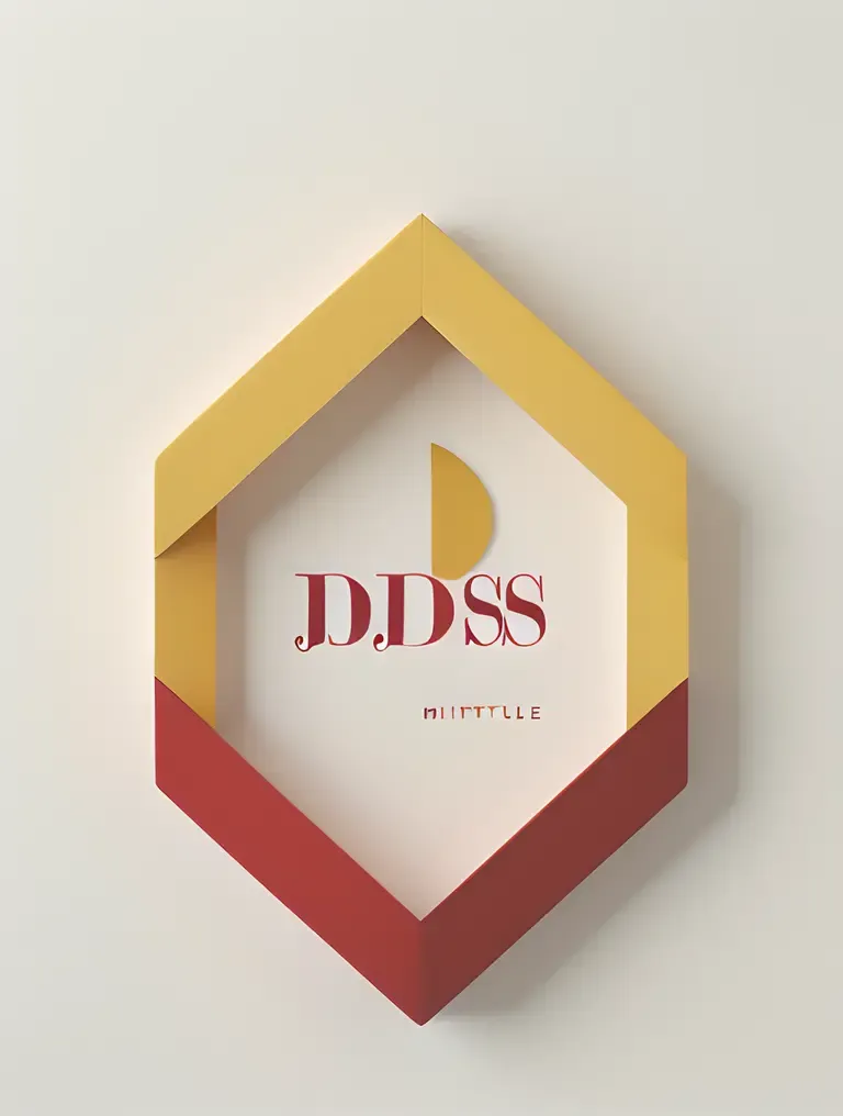 Bold JDS Logo on Crisp White Background with Geometric Shapes