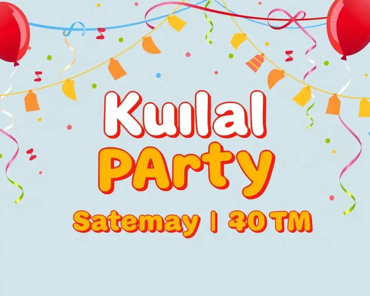 Bold Kular Themed Party Invitation Design
