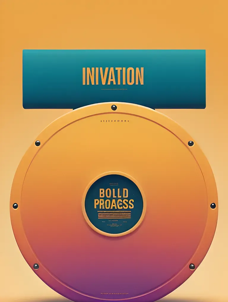 Bold Modern Pooram Drum Design Pooram Logo with Circle