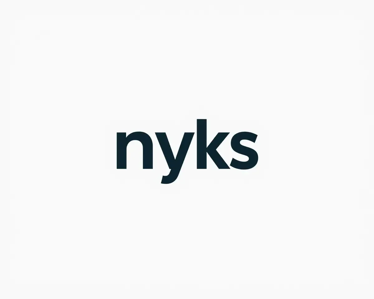 Bold NYKS Logo on Minimalist White Background with Gradient