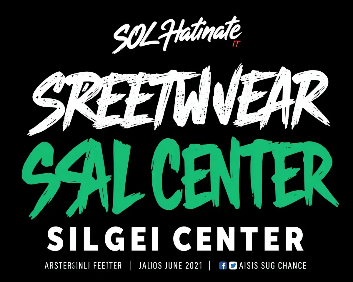 Bold Poster for Streetwear-Inspired Silai Center with Graffiti Fonts