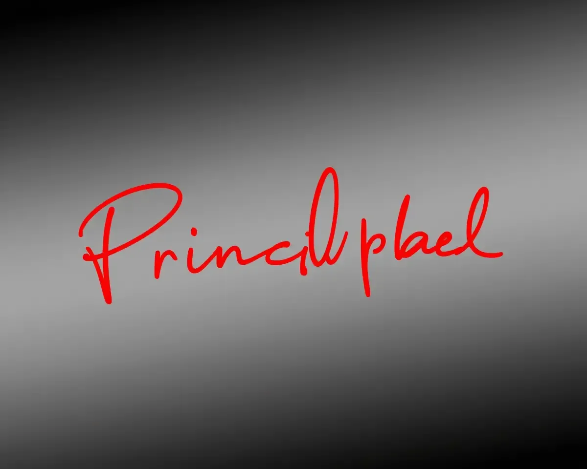 Bold Red Signature on Black Background PNG