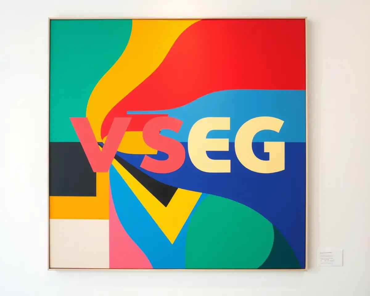 Bold Vseg-Inspired Art Piece on Gallery Wall