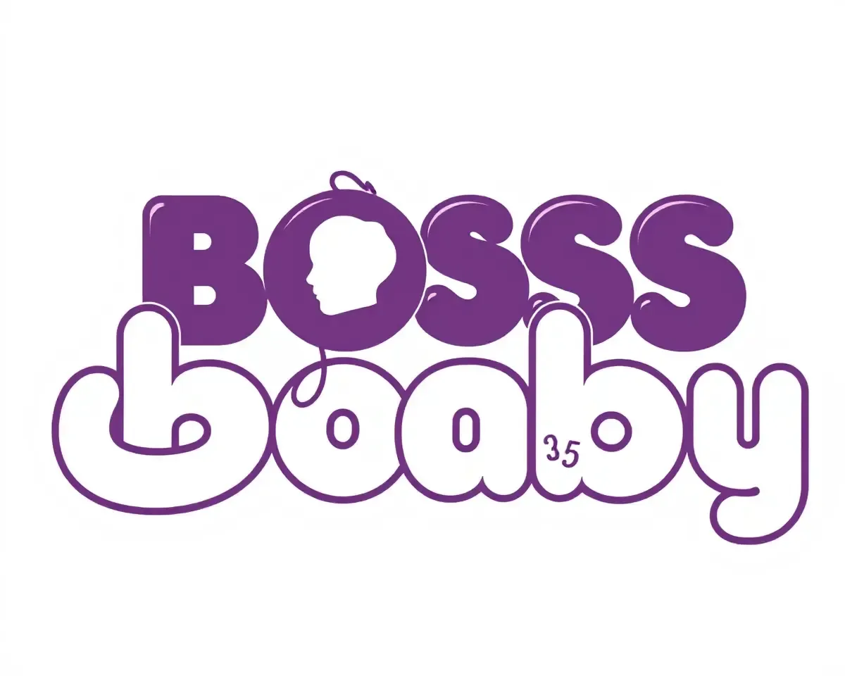 Boss Baby Logo PNG in Modern, Sleek Design with White Background
