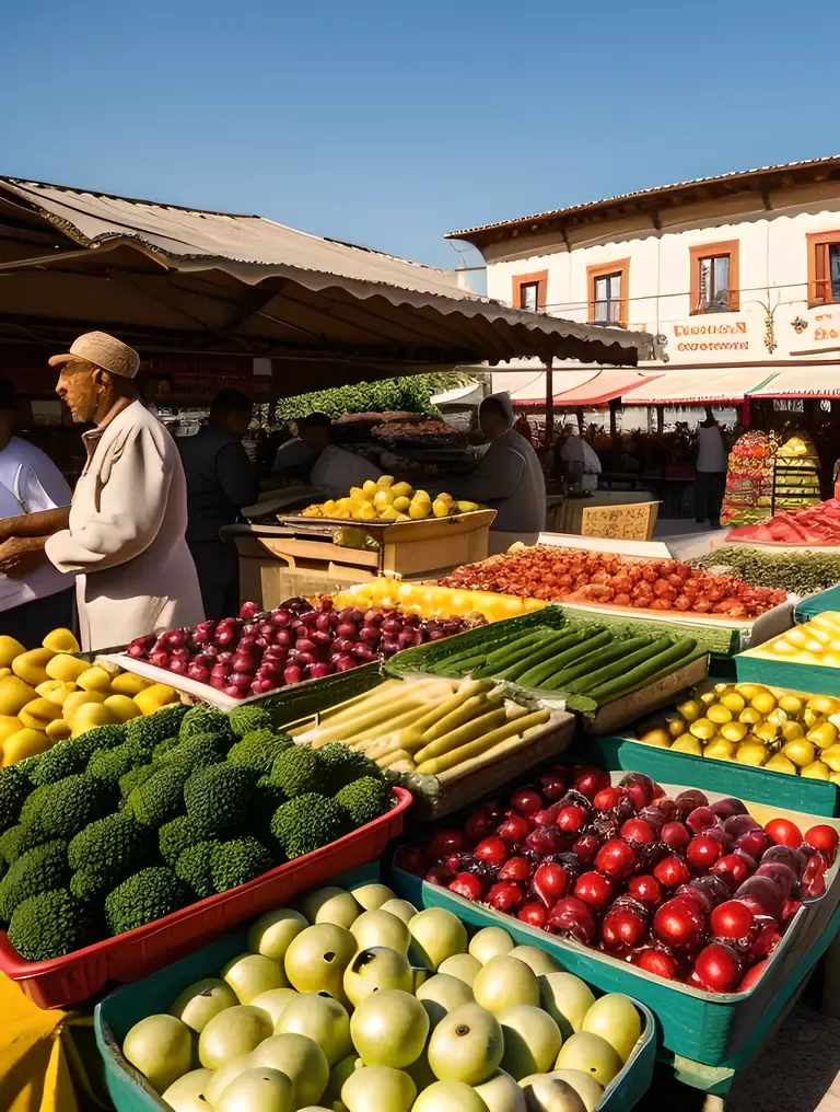 Bustling Market Scene in Putna Town
