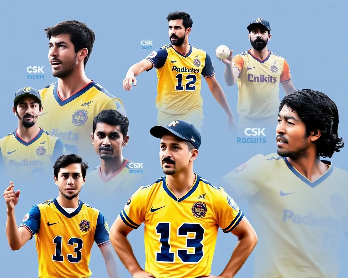 CSK's Most Iconic Players with Names and Numbers