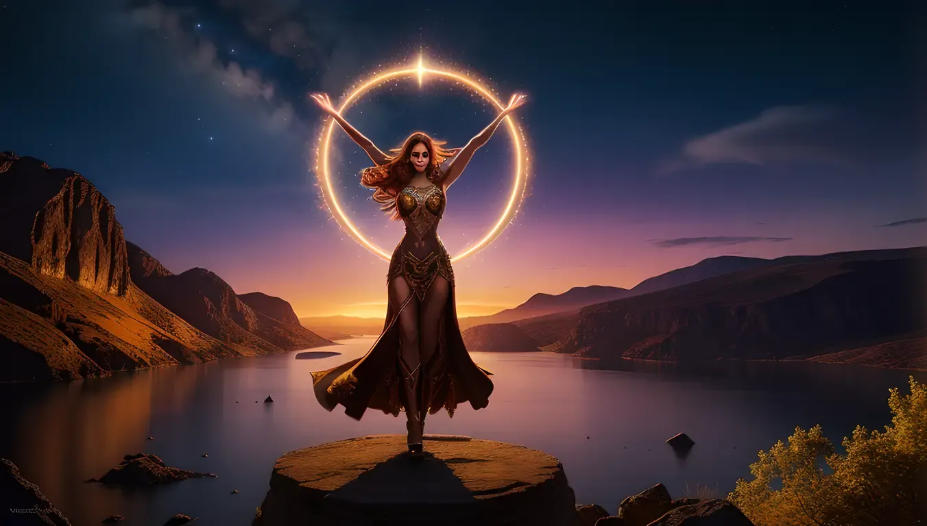 Celestial Form of Kamdev with Symbols of Love and Halo
