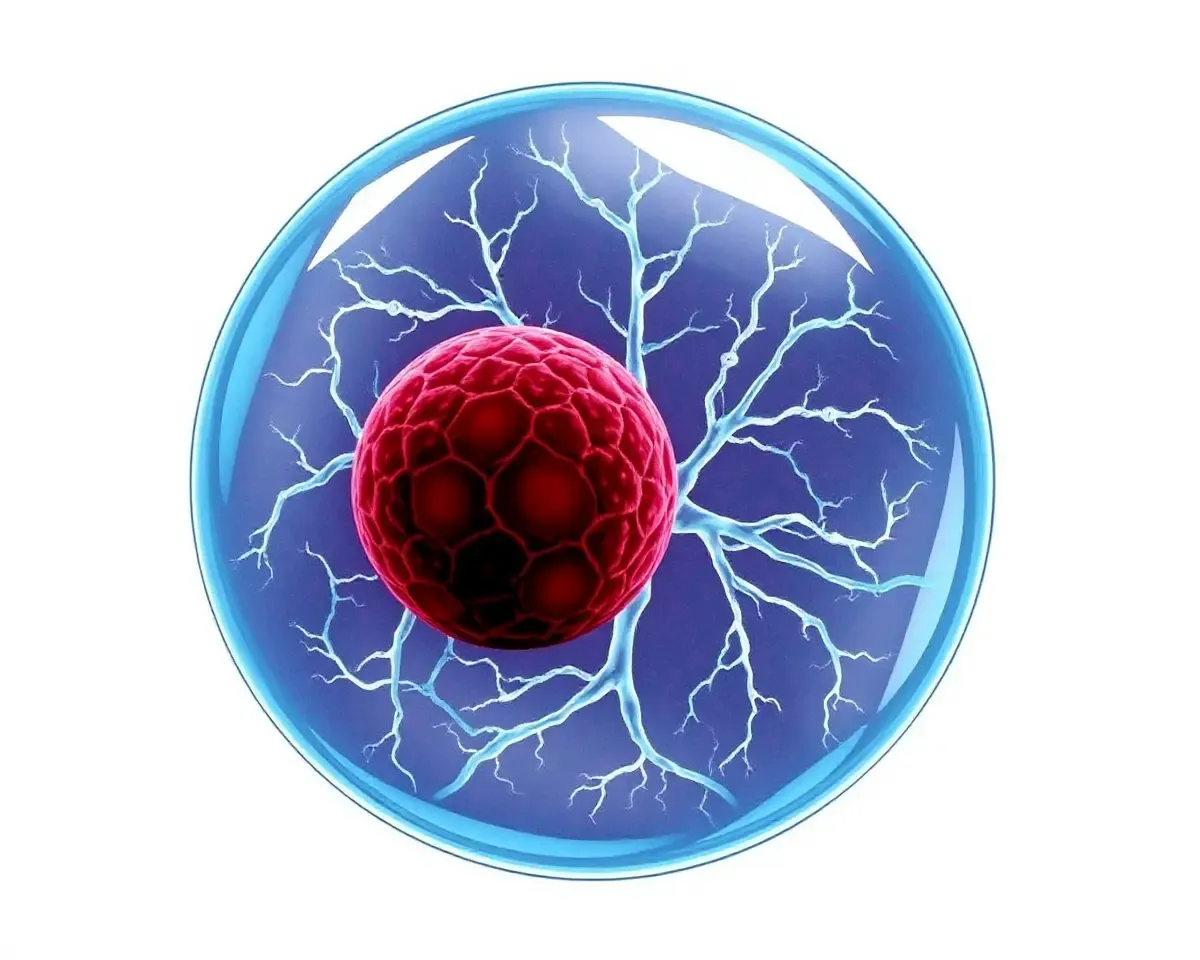 Cellular Nucleus in Circular Shape PNG Image