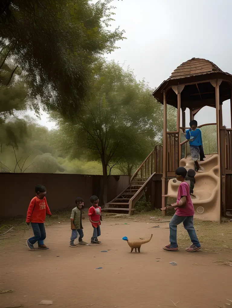 Children Play with Bhoot in Abandoned Playground
